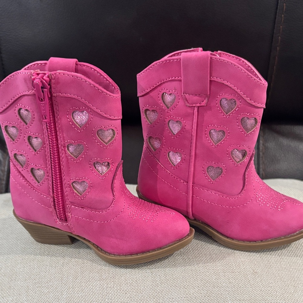 Tucker + Tate Pink Heart toddler Boots